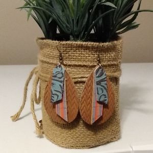 💙2 for $9 -Cute leather earrings!